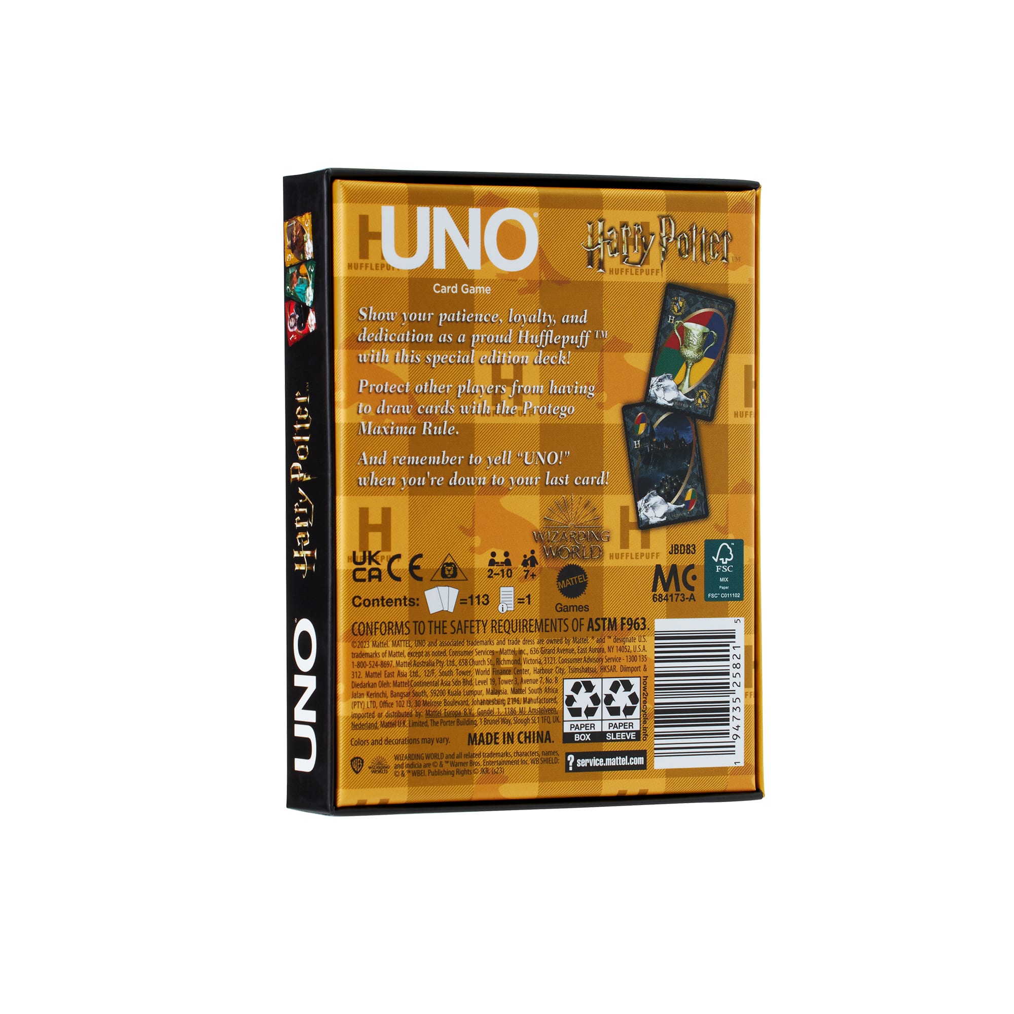 UNO Fandom Harry Potter Hufflepuff Game Deck - Image 12
