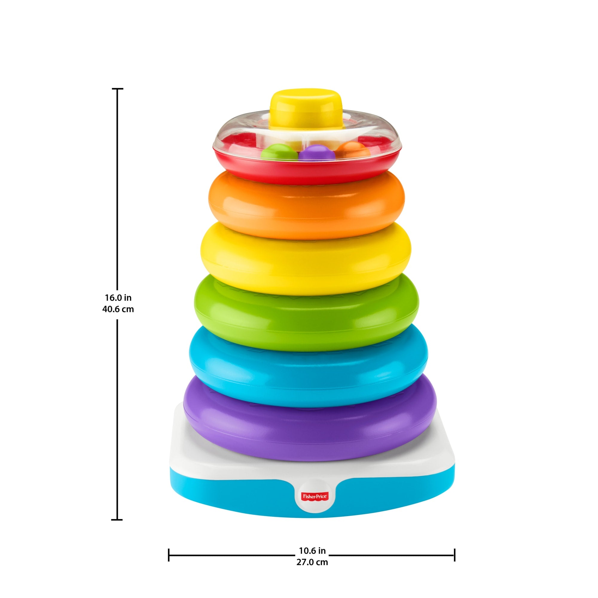 Fisher-Price Giant Rock-A-Stack Baby Toy. Ring Stacking Toy For Infants And Toddlers. 14+ Inches Tall - Image 3