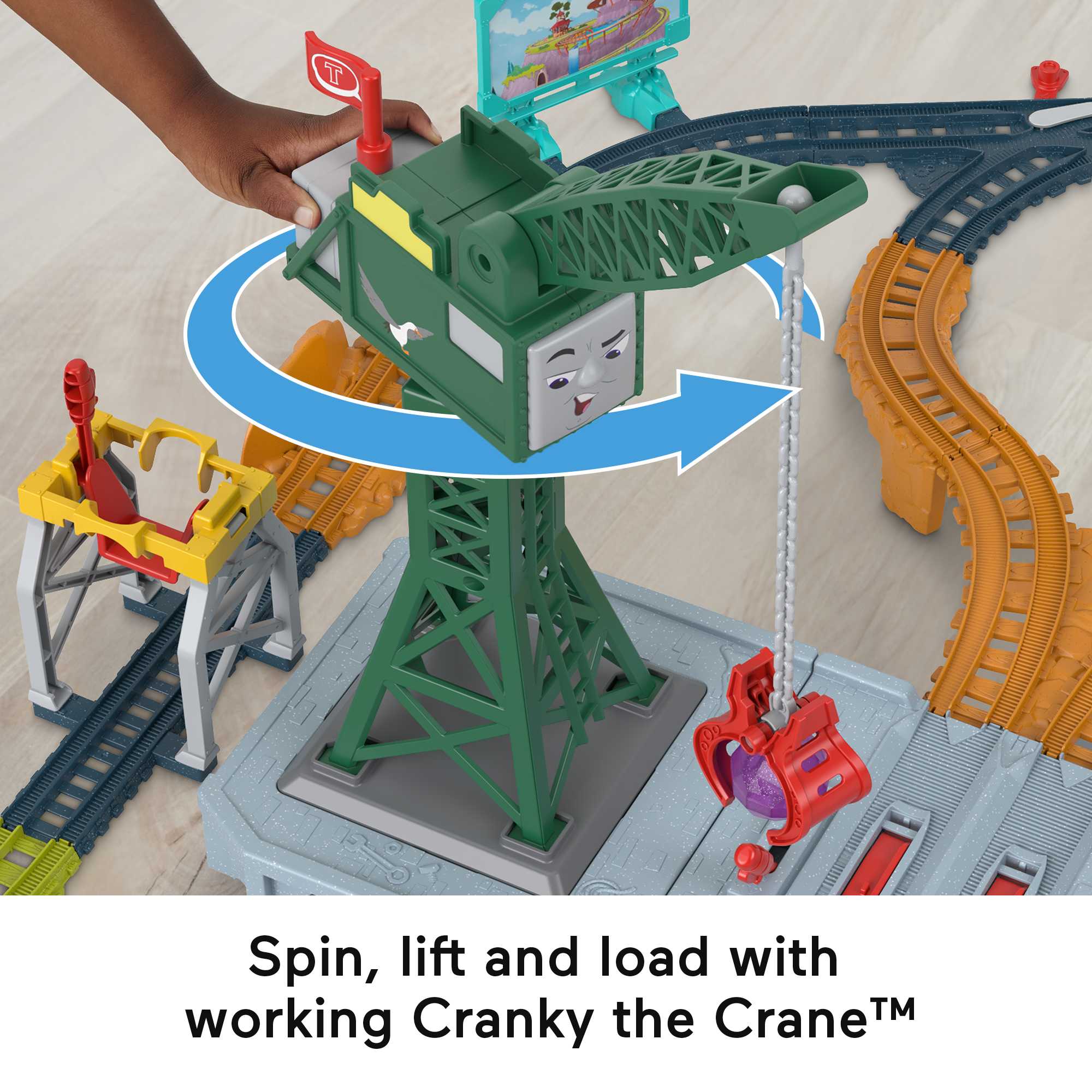 Thomas & Friends Talking Cranky Delivery Train Set With Songs Sounds & Phrases For Kids - Image 4