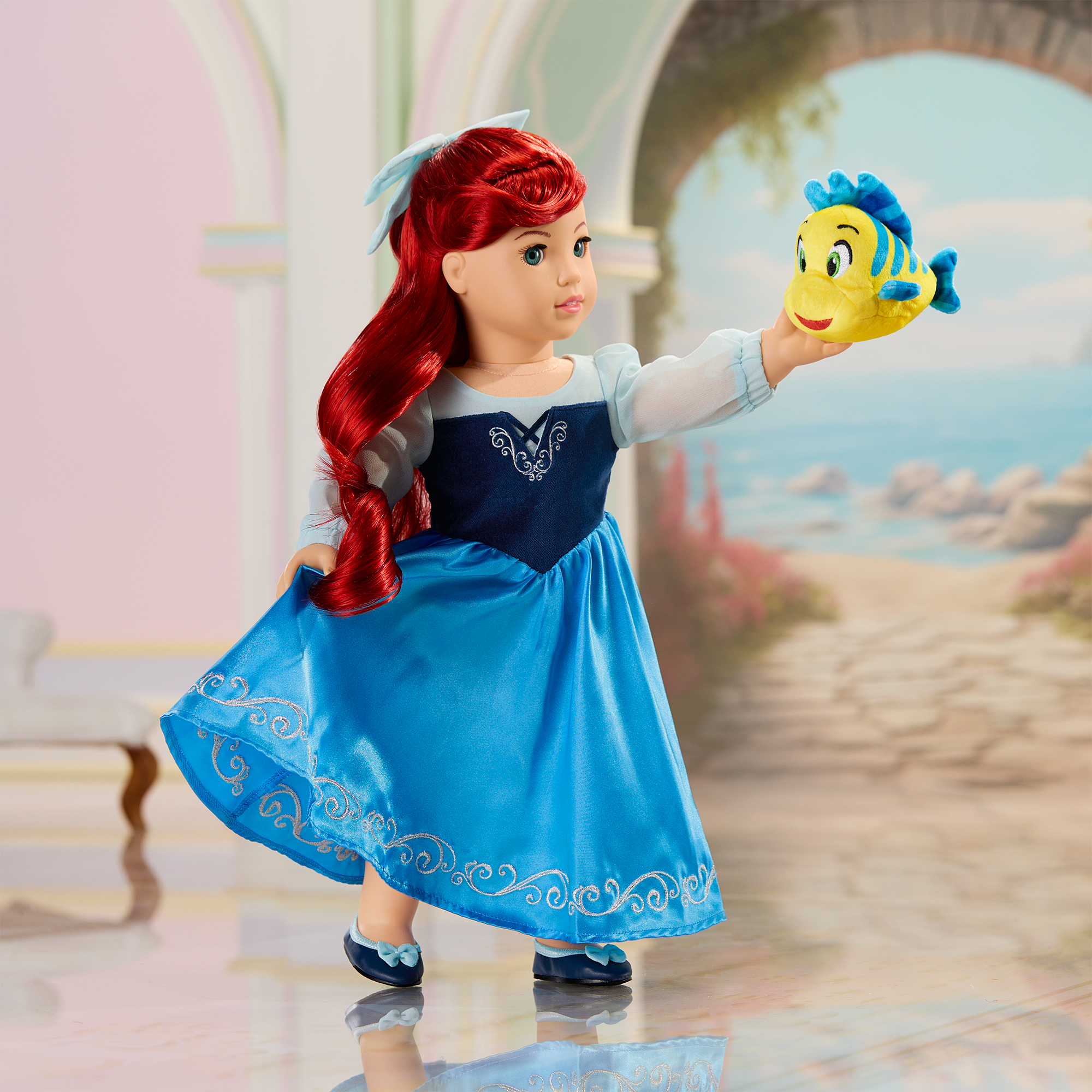 American Girl® Disney Princess Ariel Day Dress. Flounder & Accessories for 18-inch Dolls - Image 10