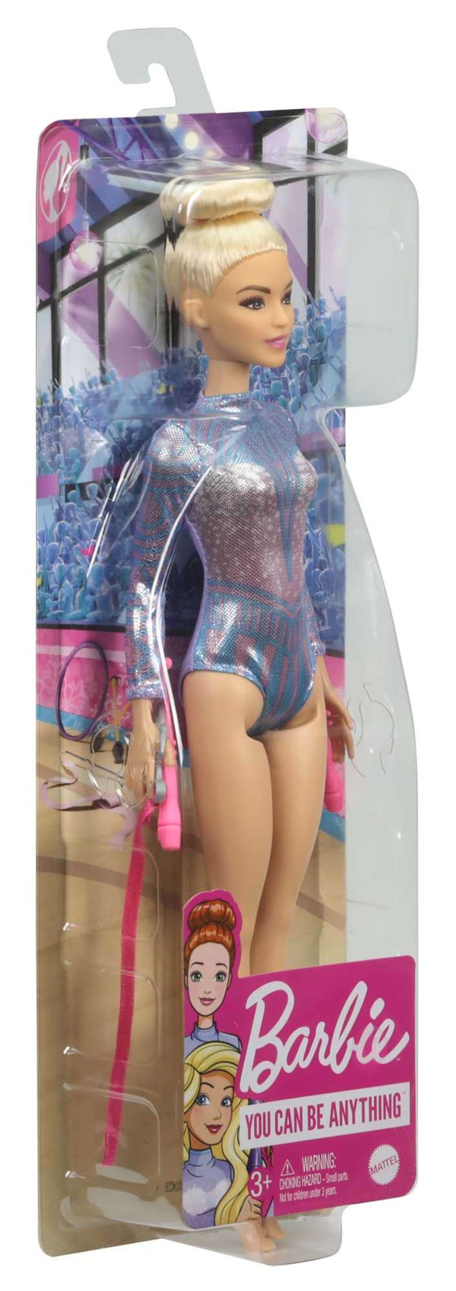 Barbie Rhythmic Gymnast Blonde Doll (12-In/30.40-Cm). Leotard & Accessories - Image 6