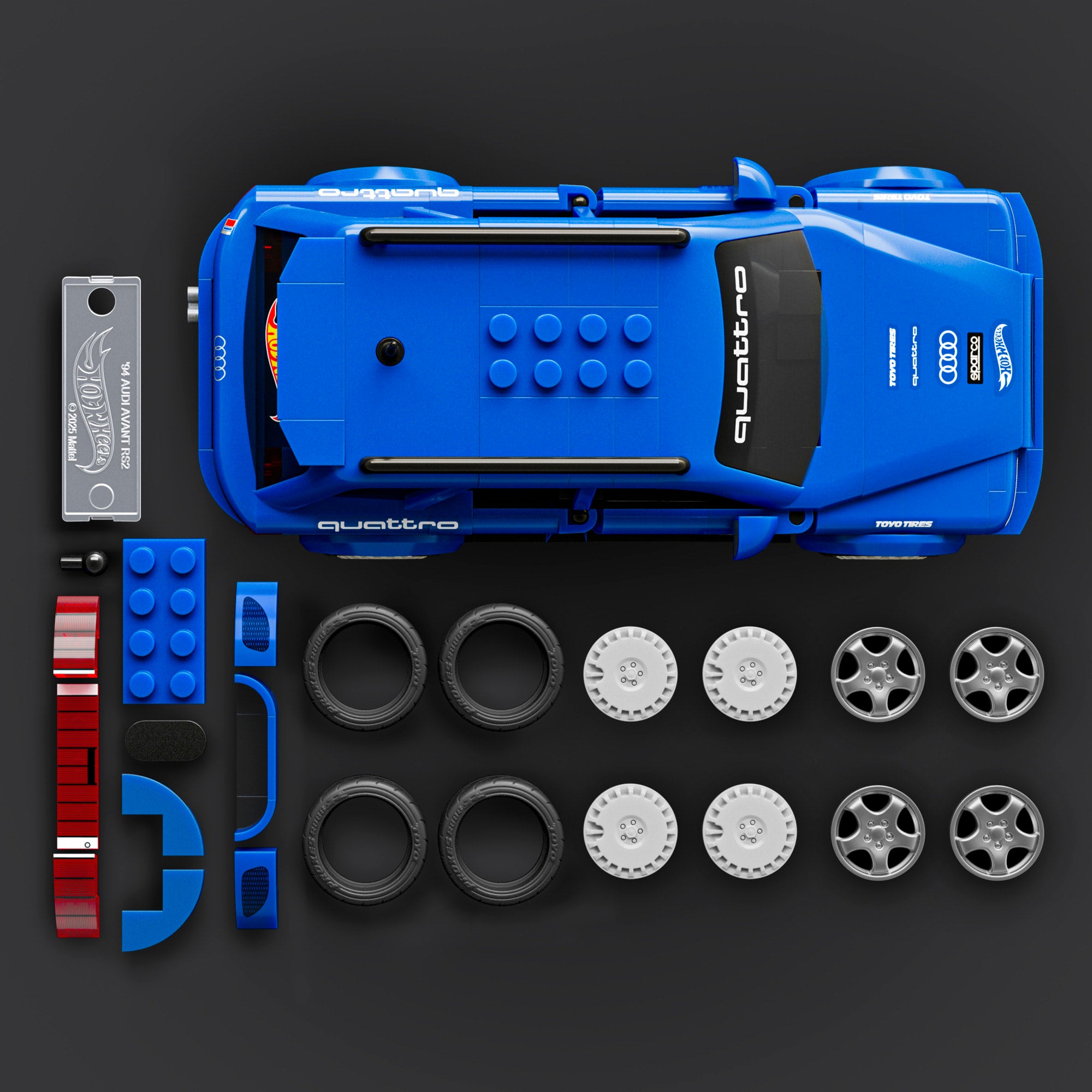 Mattel Brick Shop Hot Wheels Audi Avant RS2 Building Set - Image 4