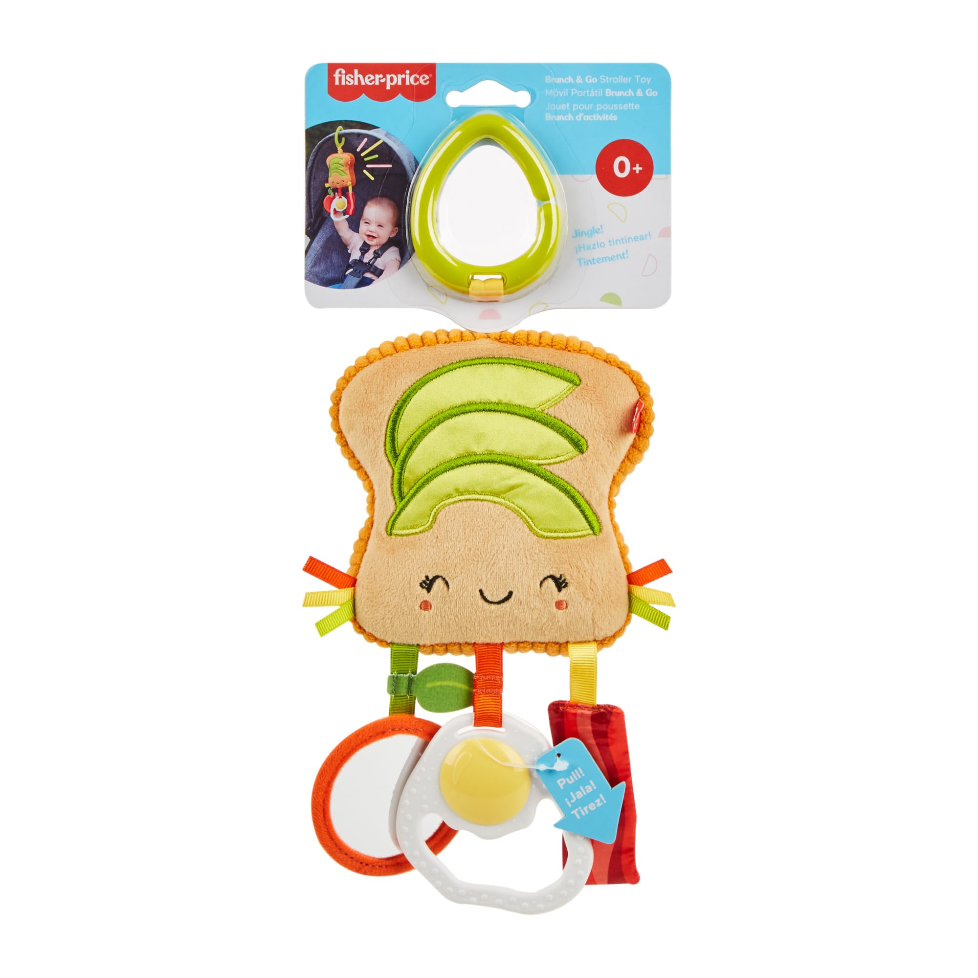 Fisher-Price Brunch & Go Avocado Toast infant Stroller Toy - Image 6