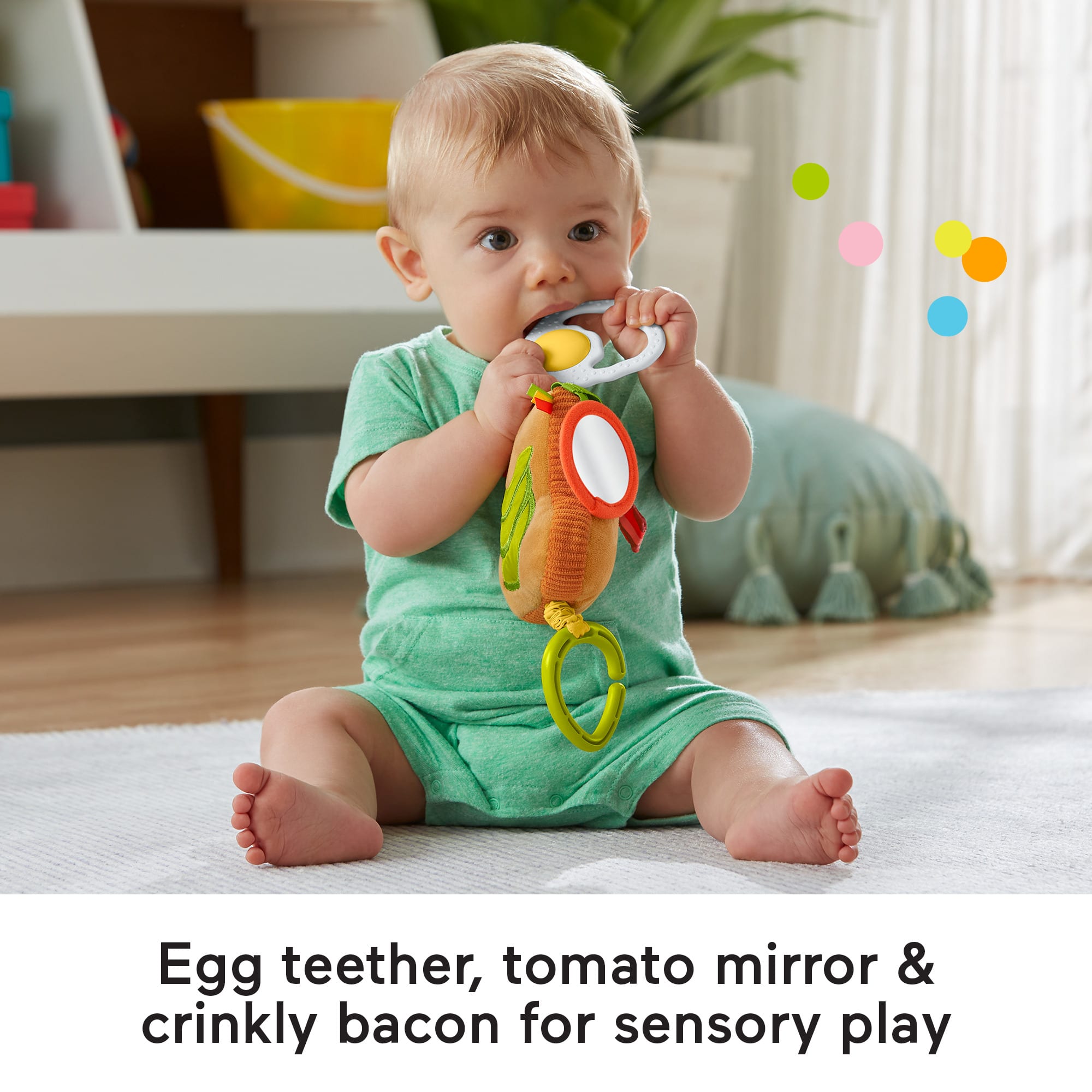 Fisher-Price Brunch & Go Avocado Toast infant Stroller Toy - Image 4