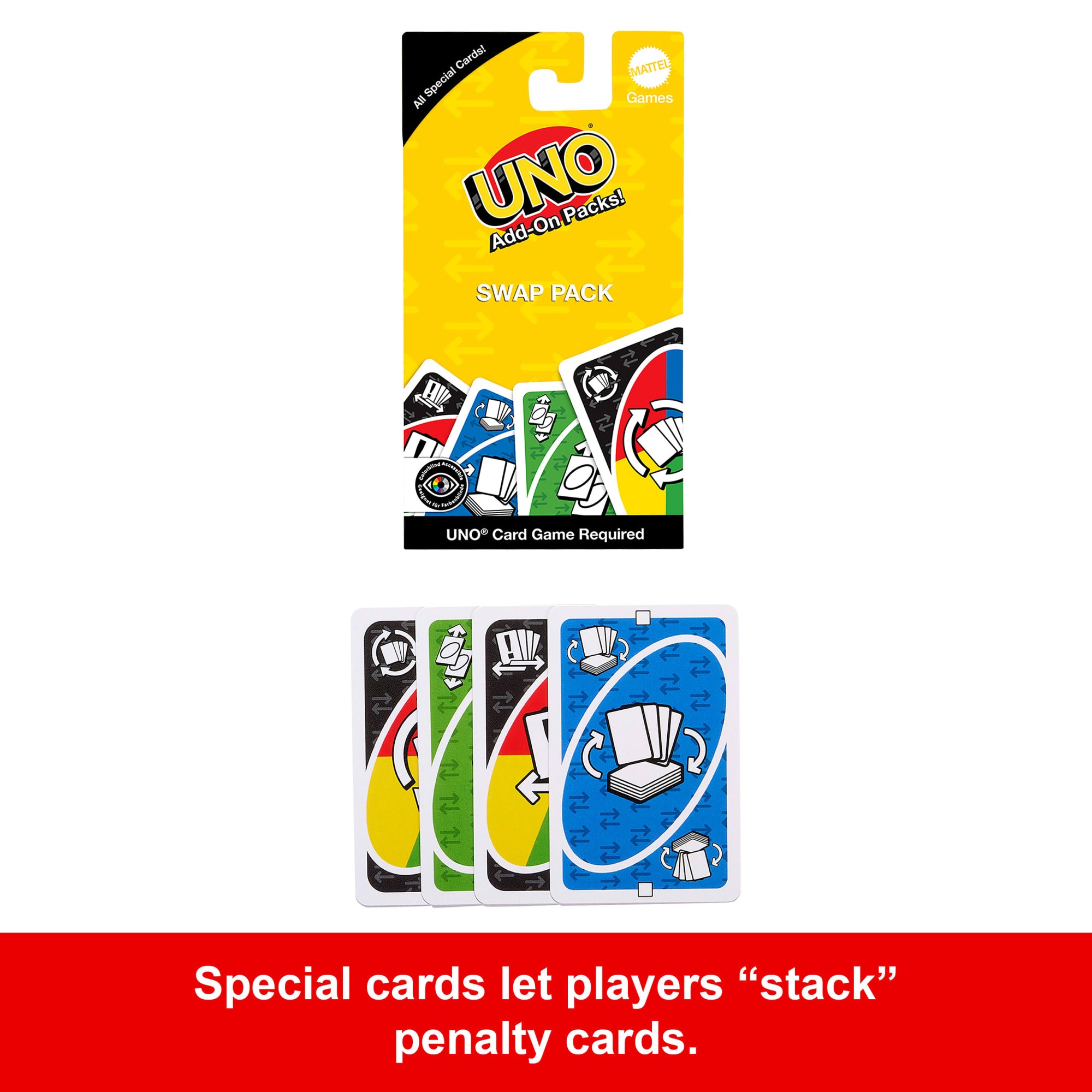 UNO Add-On-Packs Swap Pack Card Game For Kids. Family & Game Nights. Travel. Camping & Parties - Image 3