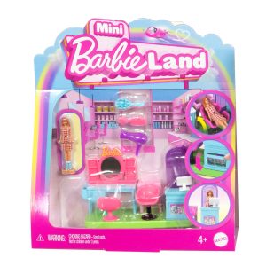 Barbie Mini Barbieland  Poupée et Coffret de Jeu Salon de Coiffure