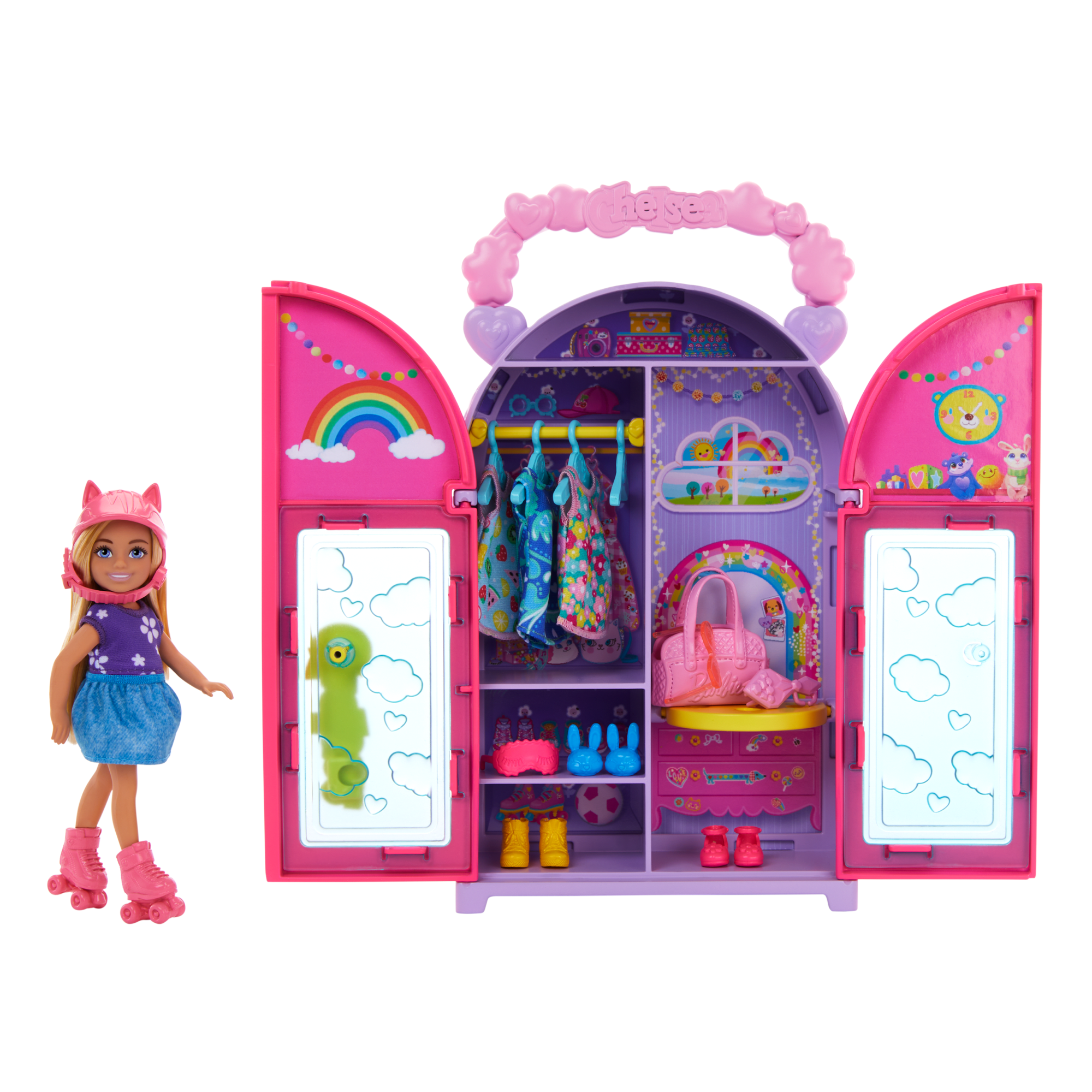 Barbie Chelsea Doll & Closet Toy Playset With CloThes & Accessories - Image 2