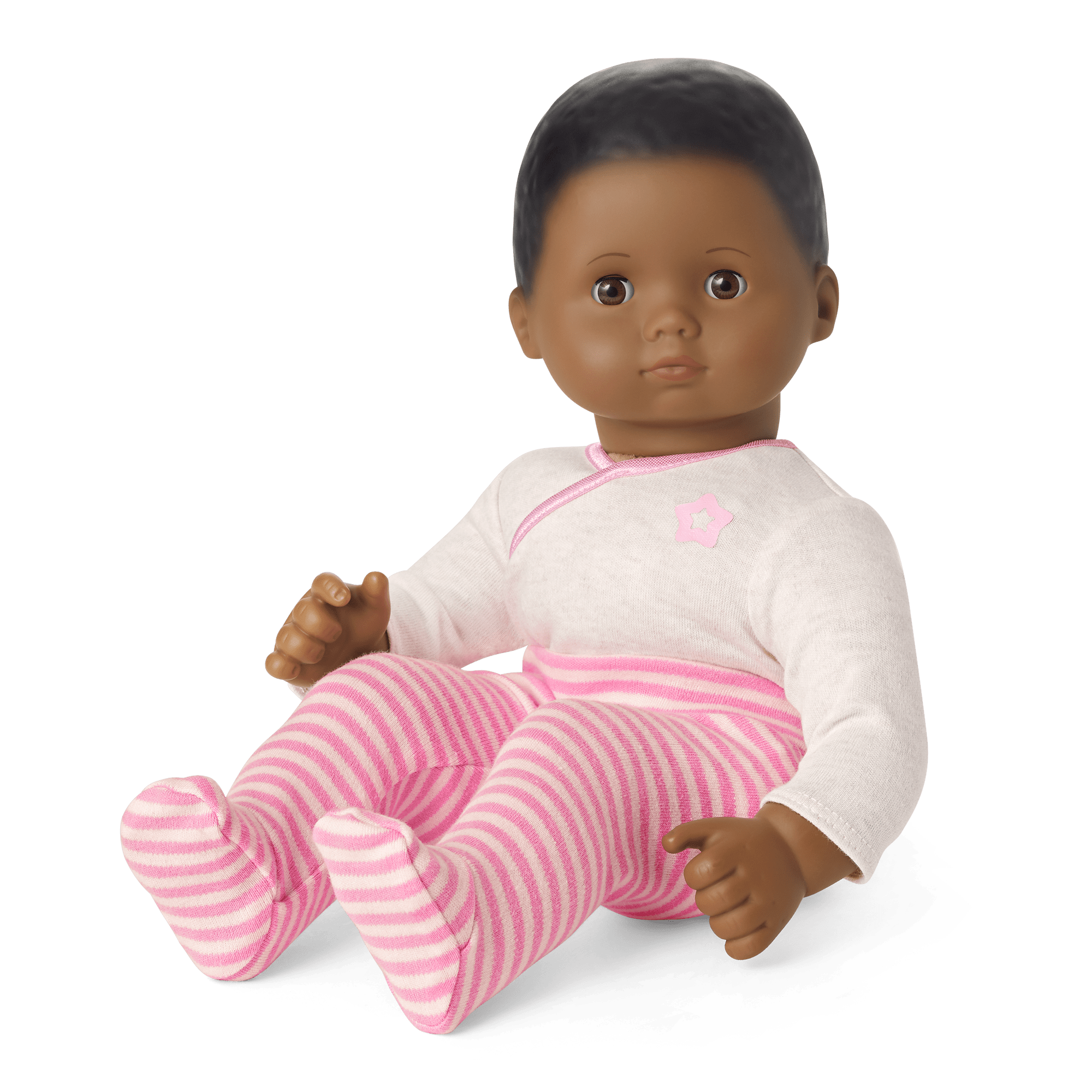 Bitty Baby® Doll #1 with black hair in Pretty Pink