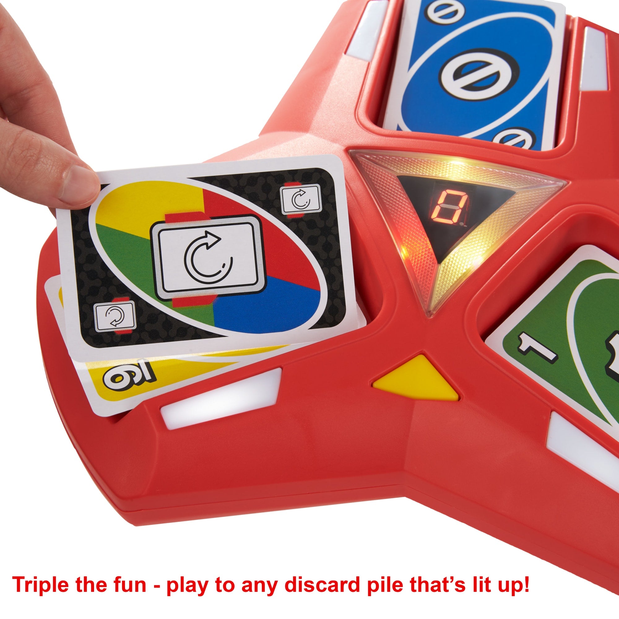 UNO Triple Play Card Game. Game For Family Night. Lights And Sounds - Image 3