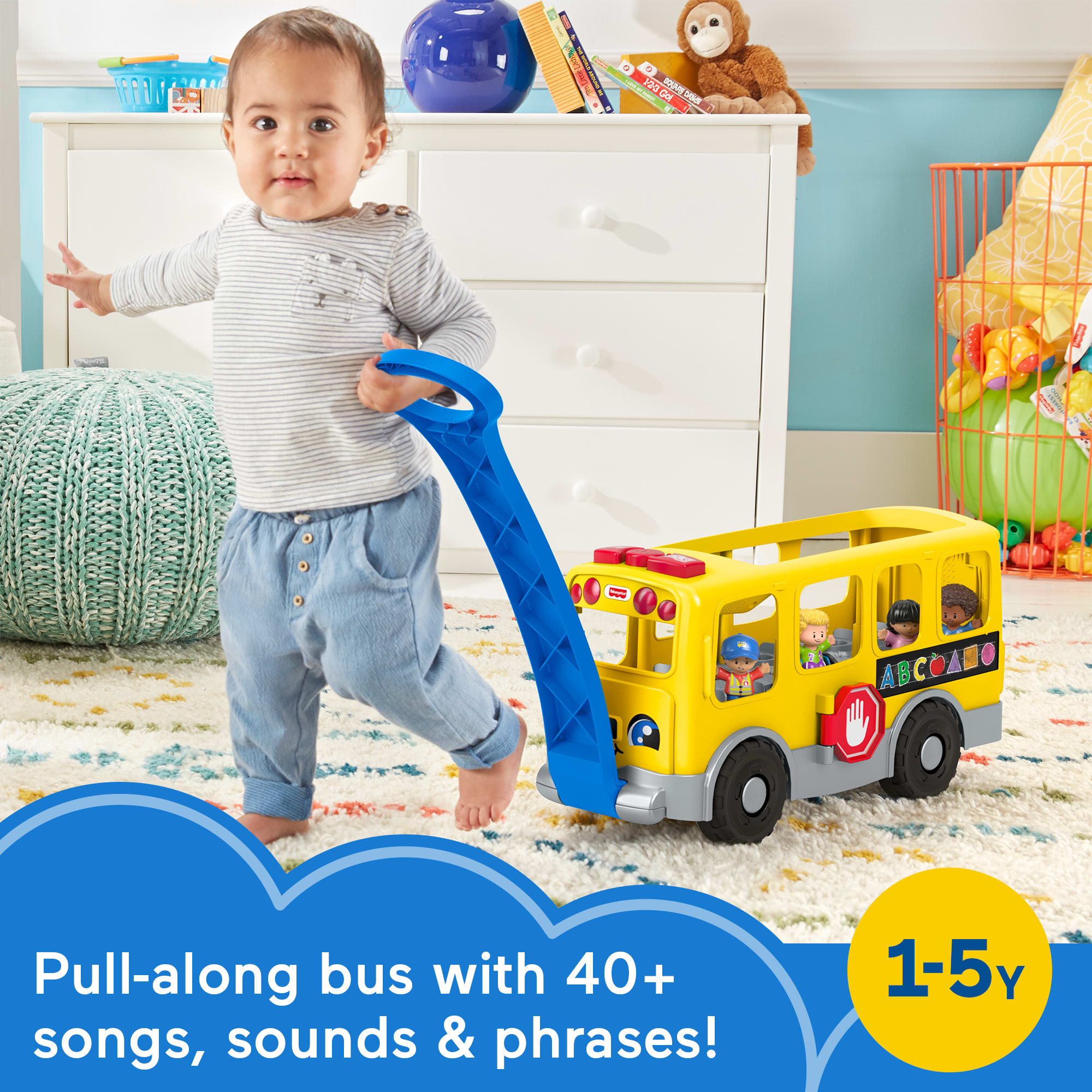 Fisher-Price Little People Big Yellow School Bus & Community Heroes Figures. Multilanguage Version - Image 2