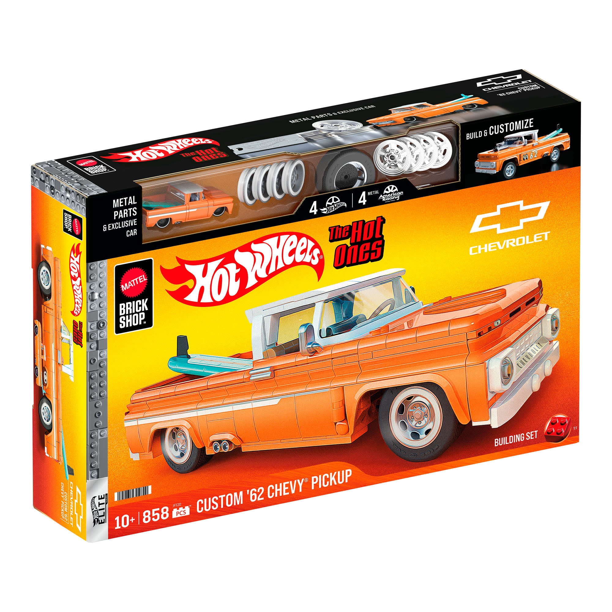 Mattel Brick Shop Hot Wheels Custom '62 Chevy Pickup Building Set - Image 8