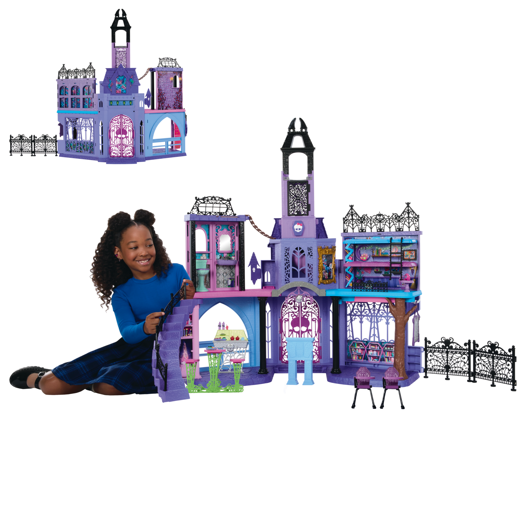 Monster High École des Fantômes. 35Éléments. Mobilier et Accessoires