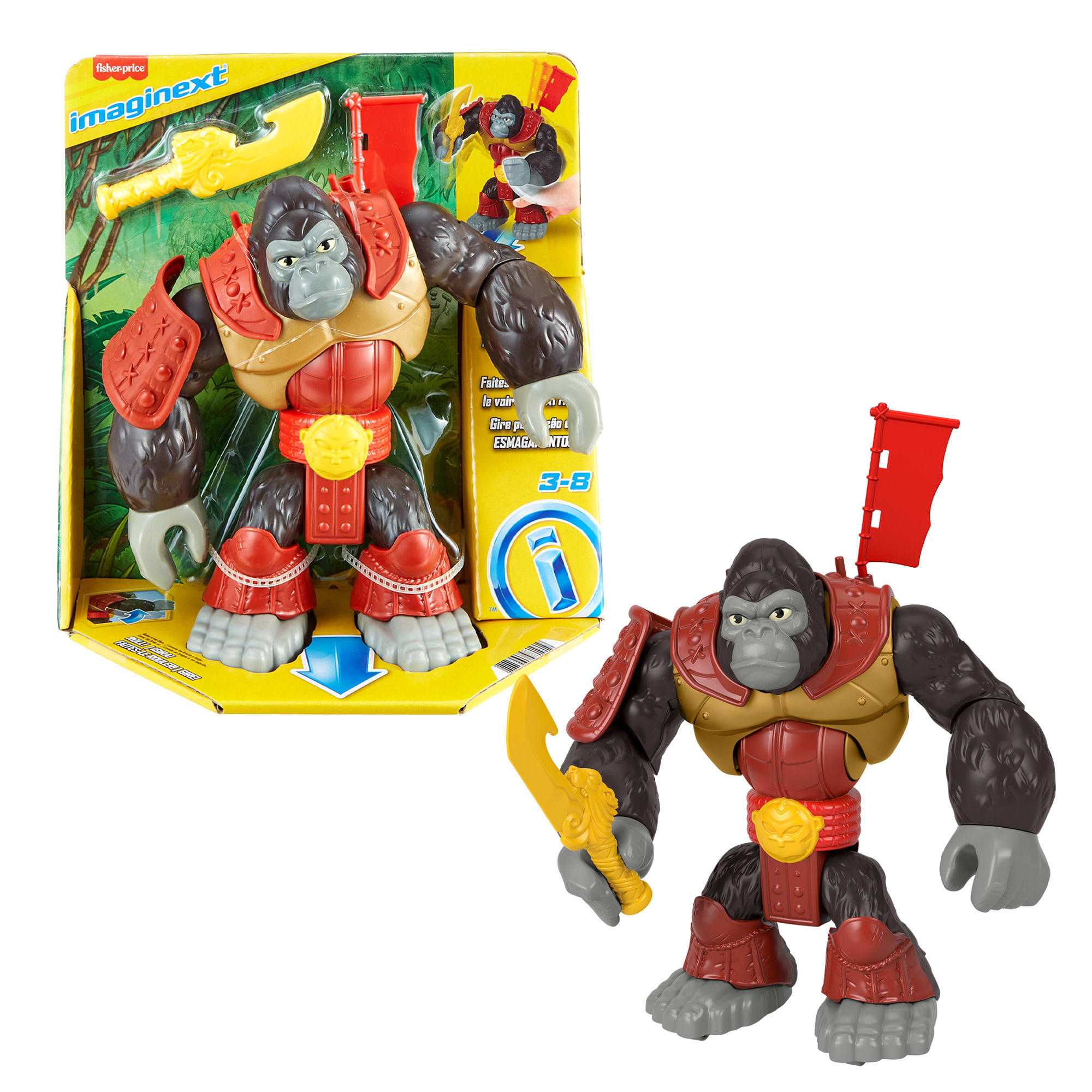Fisher-Price Imaginext-L'Attaque du Gorille-Figurine Articulée