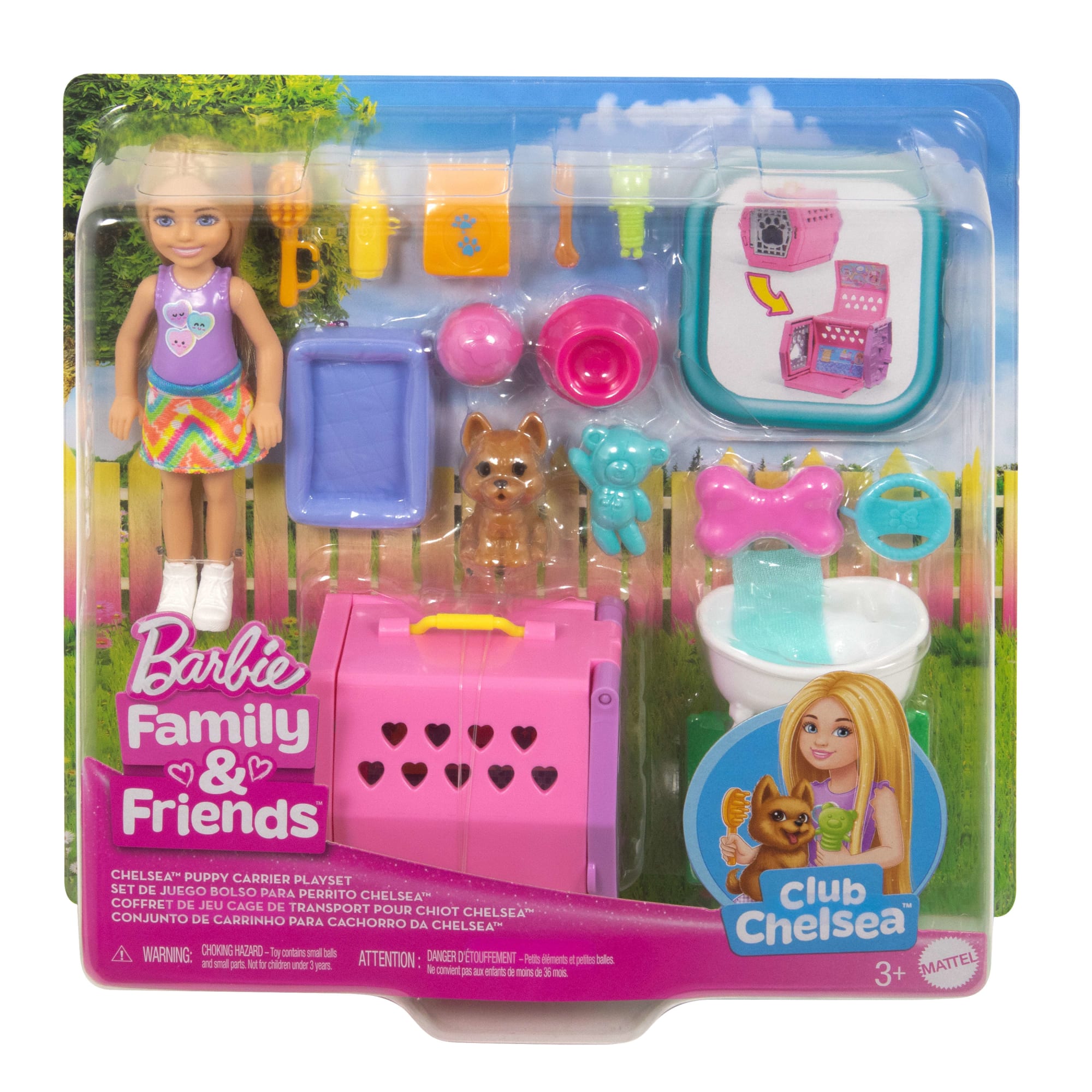 Barbie Chelsea Puppy Carrier Playset. Small Doll And Dog Carrier With Puppy Accessories - Image 6