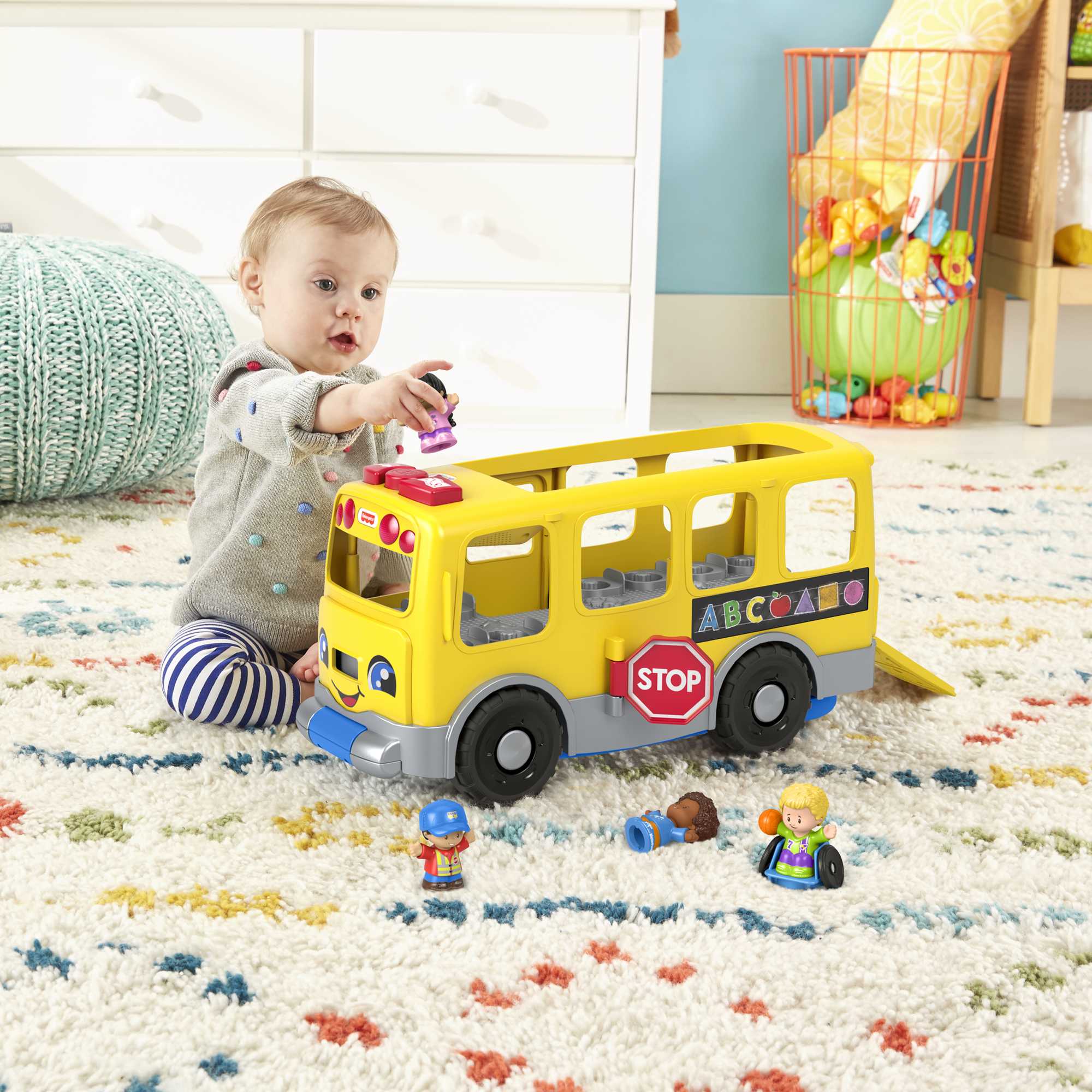 Fisher-Price Little People Gros Autobus Scolaire Jaune Version Anglaise et Française - Image 4