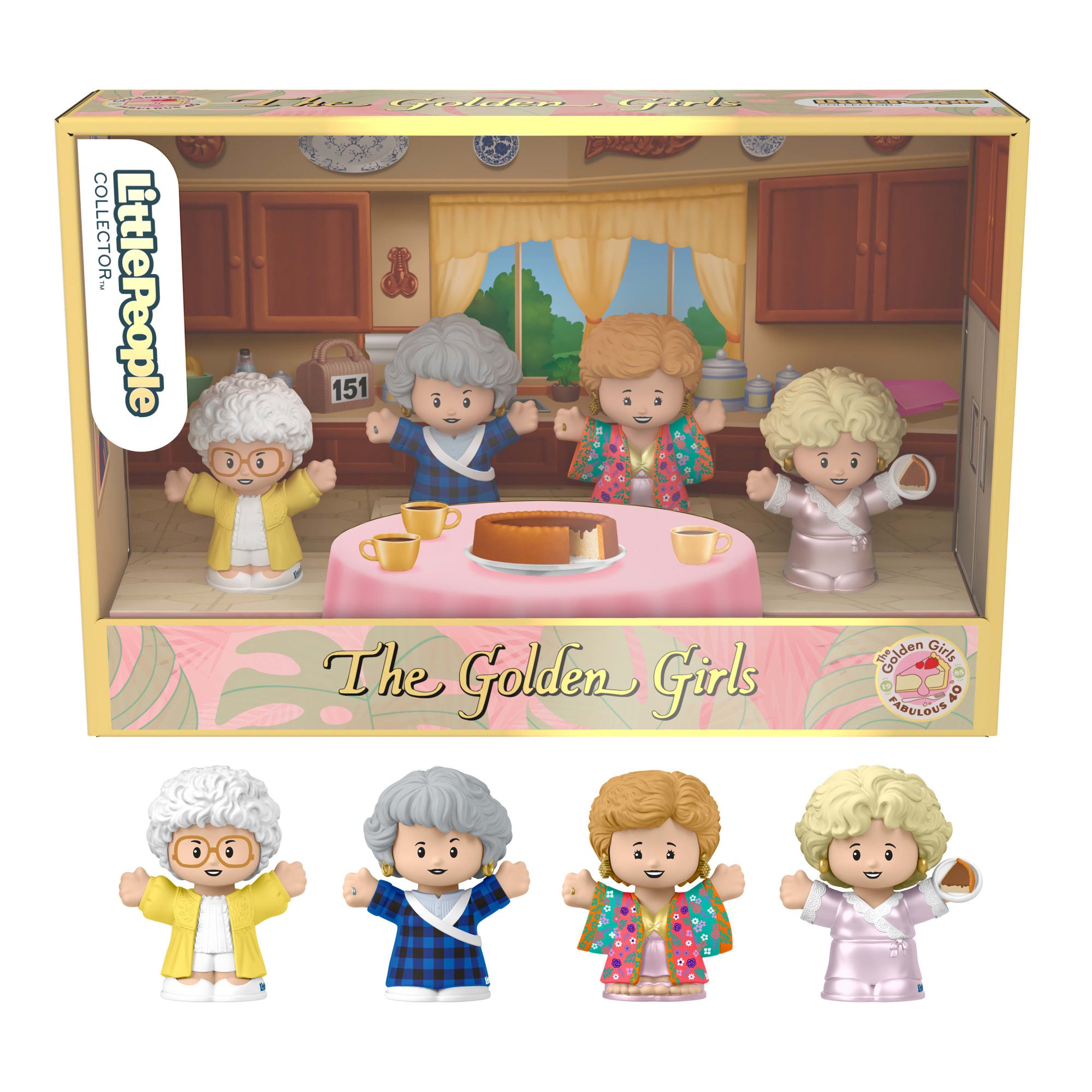 Little People Collector The Golden Girls Late Night Cheesecake. 40th Anniversary Set