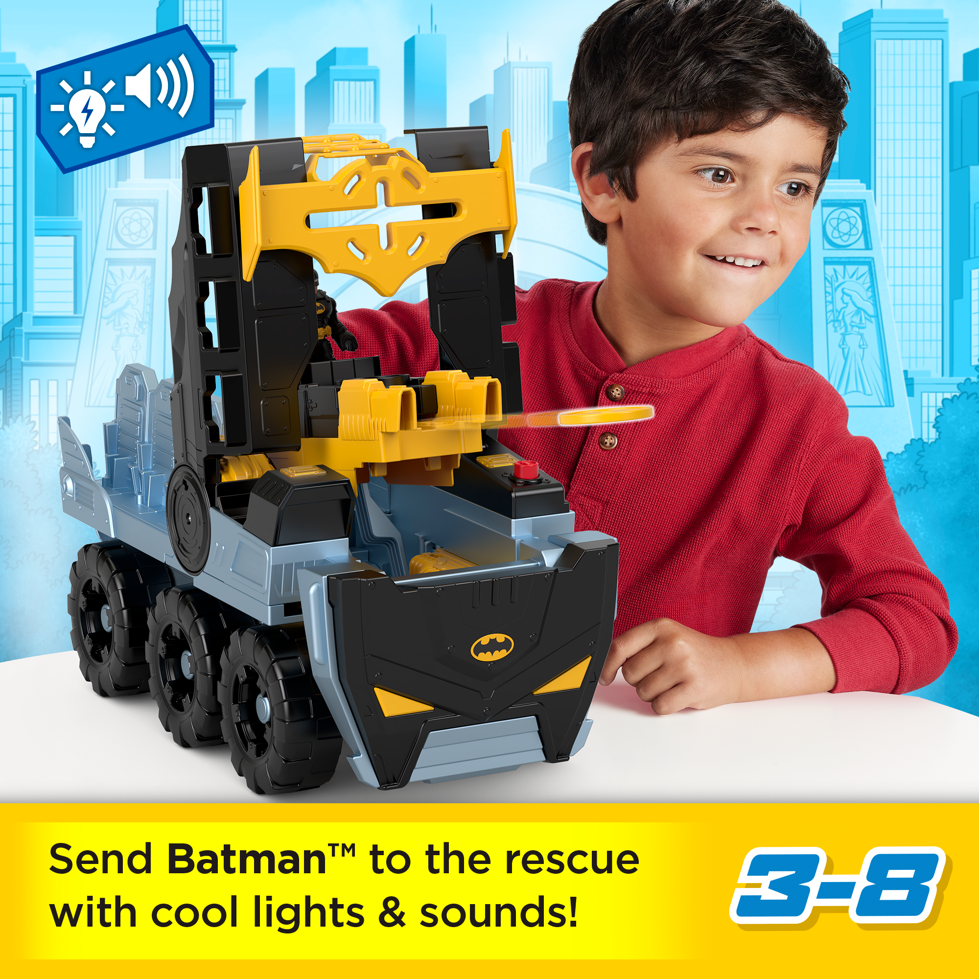 Imaginext DC Super Friends Transforming Bat-Tank With Batman Figure. Lights & Sounds - Image 2