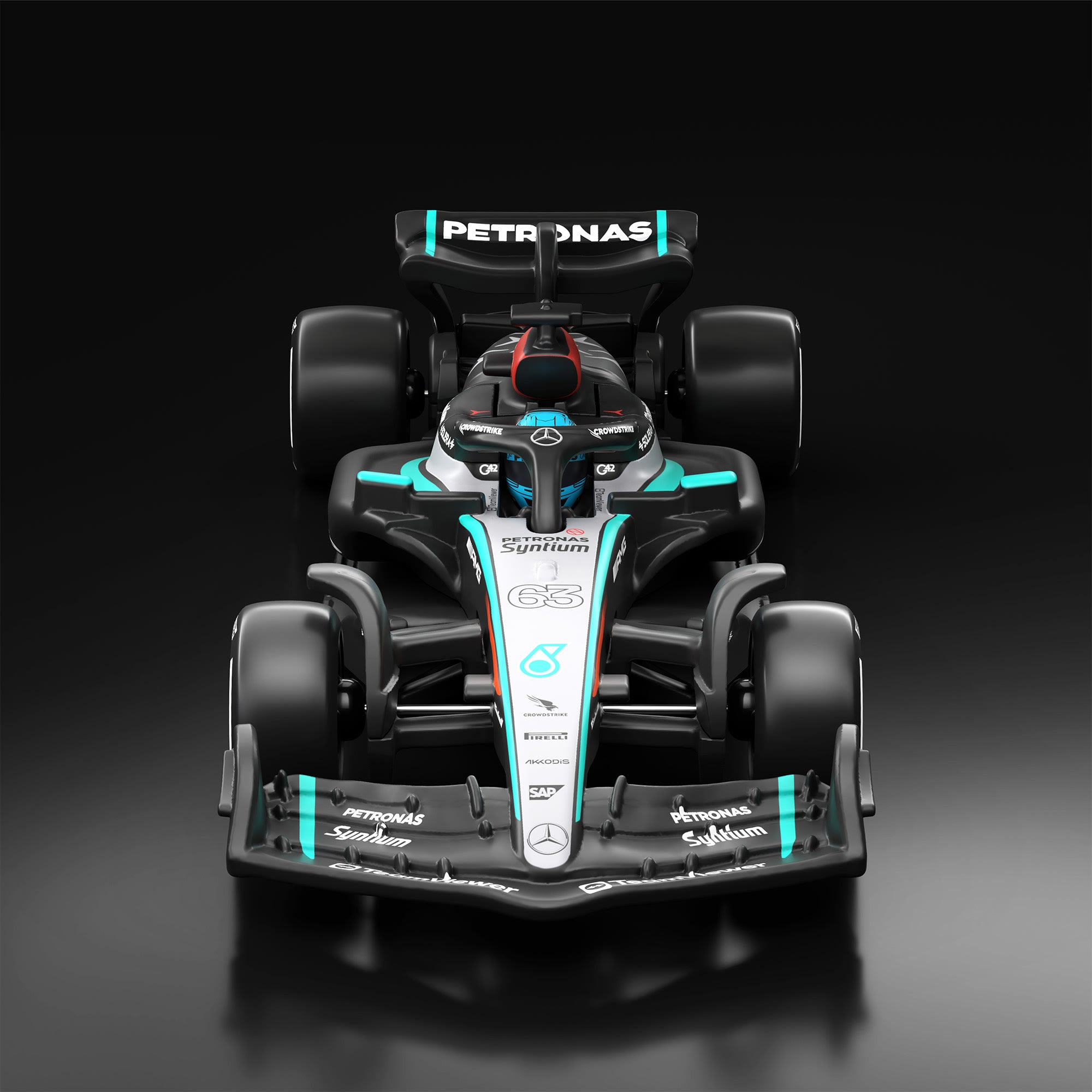 Hot Wheels F1 Series: 2024 Mercedes-AMG PETRONAS Formula One Team W15 Car #63 - Image 2